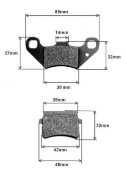 Тормозные колодки Китай квадроцикл ATV Китай Bashan маршрутизатор Shineray 200 250 300