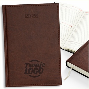 KALENDARZ Z LOGO KALENDARZ KSIĄŻKOWY 2025 Z GRAWEREM DZIENNY DLA FIRM A5