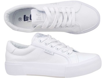 LEE COOPER SNEAKERS BUTY TENISÓWKI TRAMPKI GRUBA PODESZWA PLATFORMA BIAŁE