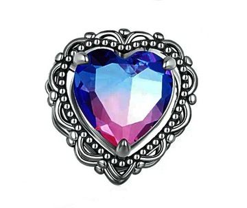 CHARMS ZAWIESZKA KRYSZTAŁ RÓŻ FIOLET FOREVER MY LOVE 925