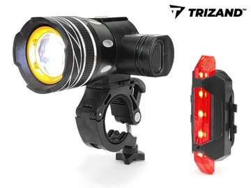 Велосипедный фонарь, передняя и задняя USB-лампа, водонепроницаемая, 7 режимов, перезаряжаемая