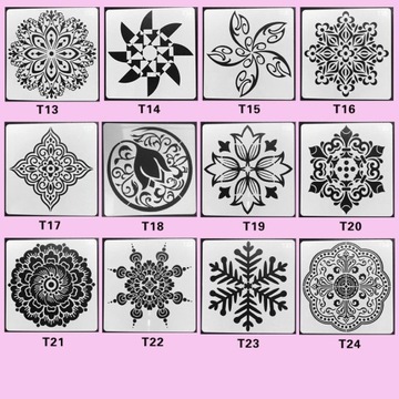 12 sztuk(13-24) 1 zestaw szablon mandali szablony