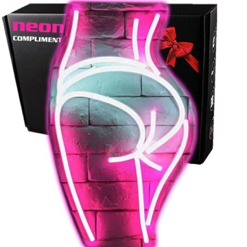 Neon LED Baterie/USB Na ścianę kobieta postać