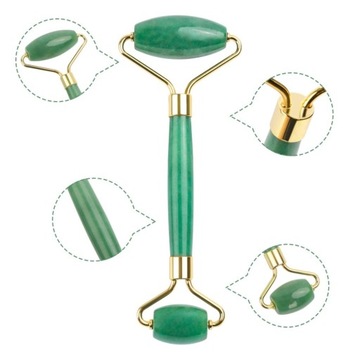 WAŁEK I PŁYTKA Z JADEITU DO MASAŻU TWARZY PUDEŁKO