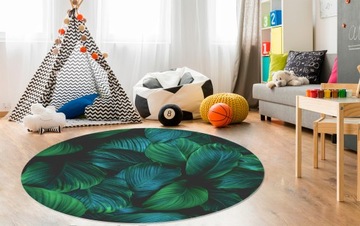 PODKŁADKA PODŁOGOWA POD FOTEL okrągła 100cm LIŚCIE