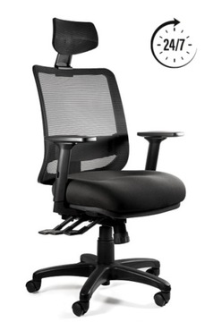 Krzesło z zaglówkiem Saga Plus Czarny ergonomiczne