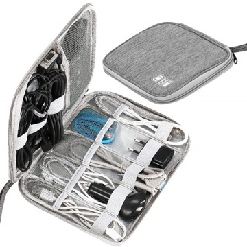 ORGANIZER TORBA PODRÓŻNA NA KABLE ŁADOWARKI ELEKTRONIKĘ ETUI POKROWIEC DUŻY