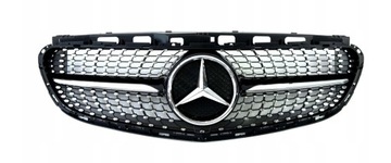 MERCEDES E W212 13- AMG LIFT GRILL ATRAPA DIAMOND + LOGO