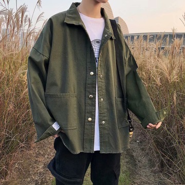 Jackets Men Cargo-style Autumn Thin Loose Students