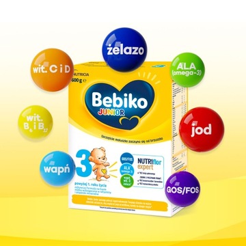 Молоко Bebiko Junior 3 модифицированное 2х600 г