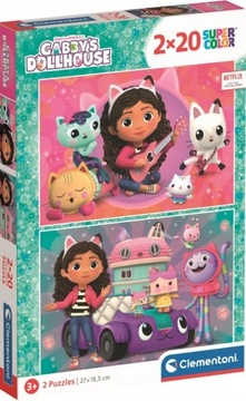 KOCI DOMEK GABI Puzzle 2 x 20 elem GABBY DOLLHOUSE