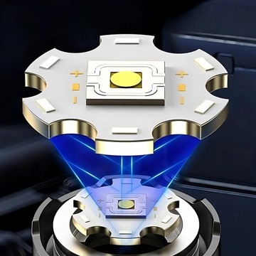 МОЩНЫЙ СВЕТОДИОДНЫЙ ФОНАРЬ С ЖК-ДИСПЛЕЕМ ZOOM, ПЕРЕЗАРЯЖАЕМЫЙ USB C SURVIVAL