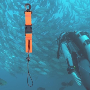 Зажим для ремешка для подводного плавания Катушка для камеры для дайвинга Оранжевая