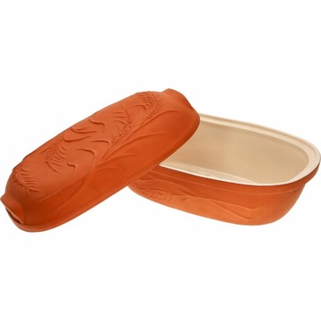 GARNEK RZYMSKI gliniany z pokrywką 4,5 l BROWIN H3