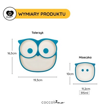 Coccoliamo Силиконовая тарелка, миска для детей на присоске, синий