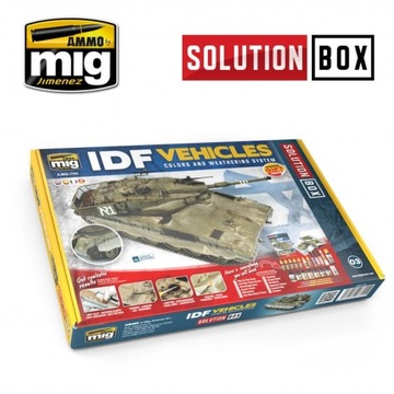 AMMO MIG 7701 IDF Vehicles Solution Box Colors and Weathering System