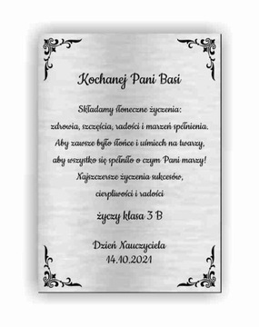 Grawerowana kartka TABLICZKA na Ślub Wesele