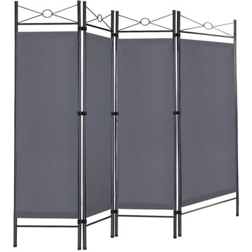 METALOWY ANTRACYT PARAWAN ŚCIANKA DZIELĄCA ZASŁONA