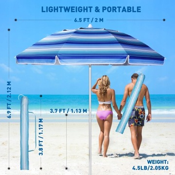 Пляжный зонт, полосатый зонт, навес от солнца