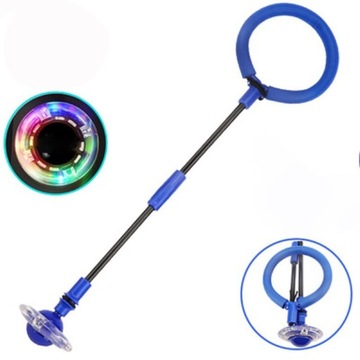 ХУЛА-ХОП ДЛЯ ДЕТЕЙ СКАЛАВКА ДЛЯ СКИППЕРА С СВЕТОДИОДНОЙ НОГОЙ СКЛАДНАЯ СИНЯЯ