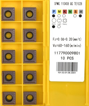 PŁYTKI WIELOOSTRZOWE SPMG 110408 QG TE1028