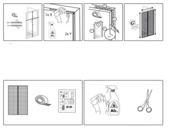 Nematek Магнитная москитная сетка для дверей 90х200см без сверления
