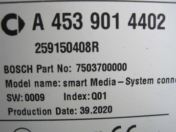 Радионавигация Smart ForTwo III 453 A4539014402 259150408R