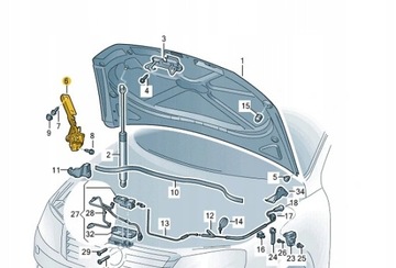 ПЕТЛЯ КАПОТА ПРАВАЯ VW Passat B6 B7 ОРИГИНАЛ