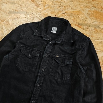 Koszula Jeansowa LEE WESTERN SHIRT Męska Czarna Dżins Denim M