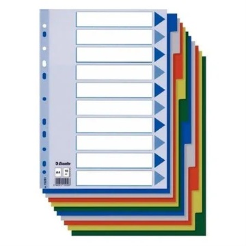 Разноцветные разделители Esselte А4 из ПП ГАРАНТИЯ!!