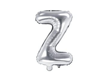 BALON FOLIOWY LITERA Z 35CMSREBRNA