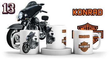 KUBEK HARLEY DAVIDSON + IMIE + KARTONIK