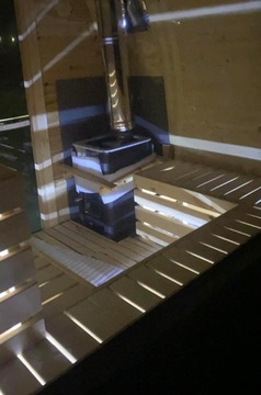 Садовая сауна с дровяной печью - панорама