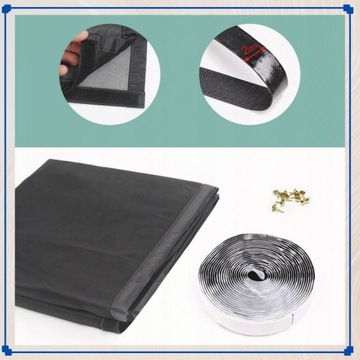 МОСКИТНАЯ СЕТКА ДЛЯ БАЛКОННОЙ ДВЕРИ БОЛЬШАЯ МАГНИТНАЯ ШТОРА ПЛОТНАЯ ШТОРА 90х230см