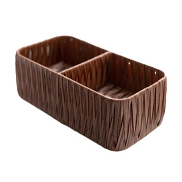 Organizer na kosze tkane Kosz na śmieci Małe kosze na biurko 26x14x11cm