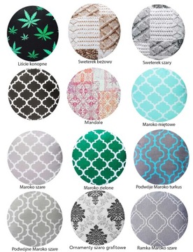 КРУГЛАЯ ПОДУШКА ТАБУРЕТ 32см МНОГИЕ ДИЗАЙНЫ