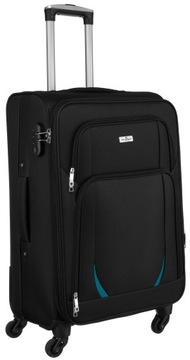Peterson średnia pojemna walizka miękka na 4 kółkach bagaż