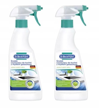 Dr.BECKMANN SPRAY CZYSZCZĄCY DO KUCHNI Z MYDŁEM GALASOWYM 2x500ml