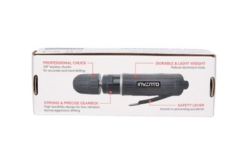 INVENTO Пневматическая шлифовальная машина PX87, прямая 1/4 дюйма, 10 мм, 2500 об/мин.