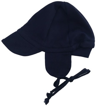 CZAPECZKA wiązana pilotka czapka z daszkiem 62 cm