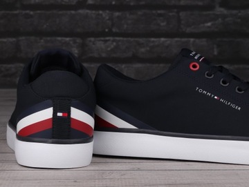 Buty męskie Tommy Hilfiger TH HI VULC CORE LOW STRIPES DESERT SKY