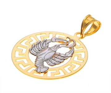 Złota zawieszka znak zodiaku skorpion 181423