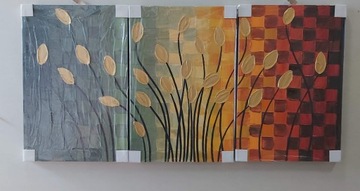 Abstrkcja Obraz metoda Premium Print 3x 40 x 50 cm