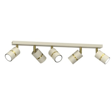 LAMPA SUFITOWA ŻYRANDOL PLAFON TUBY METAL LED GU10 BEŻ GOLD SPOT TUBA