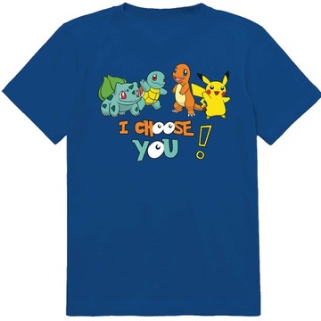 KOSZULKA DZIECIĘCA T-SHIRT DLA DZIECKA POKEMON 152 PREZENT JAKOŚĆ