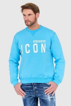 DSQUARED2 Niebieska bluza z dużym logo ICON S