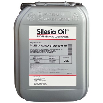 OLEJ WIELOFUNKCYJNY SILESIA AGRO STOU 10W40 20L