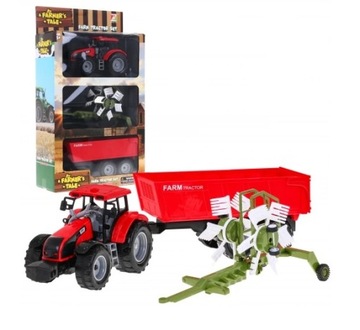 Traktor do przewracania siana z wywrotką dzieci 3+ Ruchome elementy