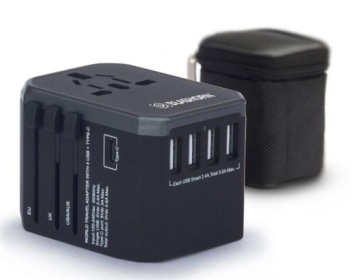 Адаптер дорожного зарядного устройства 4xUSB USBC международный источник питания