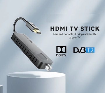 ДЕКОДЕР ТЮНЕР HD DVB-T2 HEVC H.265 МИНИ-СТИК AJLI